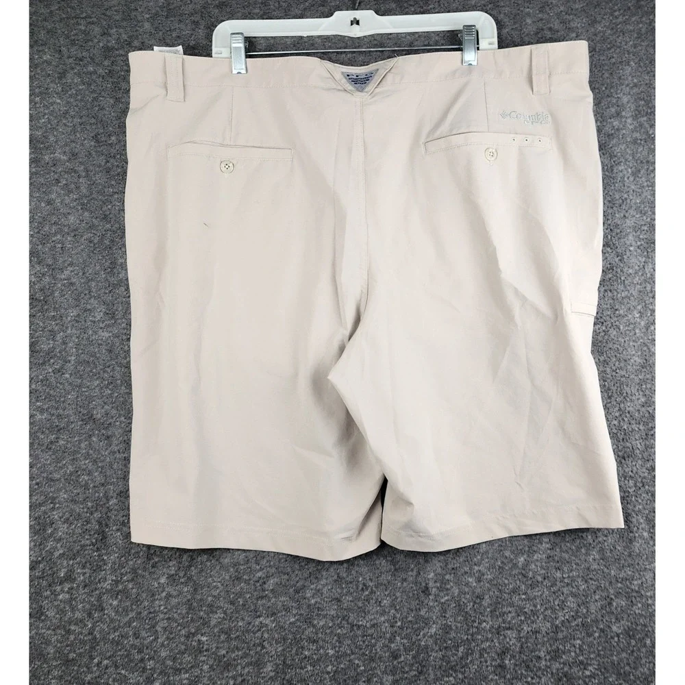 Columbia PFG Fishing Shorts Mens 46 Beige FS4602 Stretch Quick Dry Performance